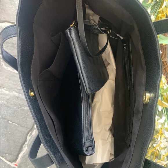 KIM ROGERS BLACK 3 in 1 TOTE Handbag, pouch, wristlet NWT - Picture 6 of 6